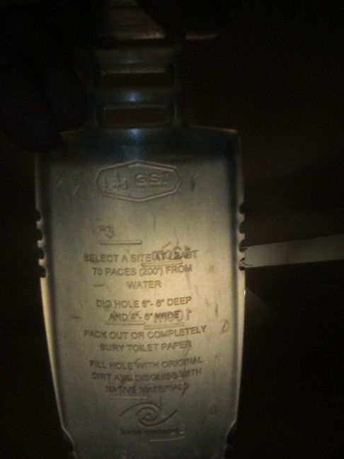 Emergency Poncho Plus Little Shovel To Dig Your Porto-potty When Your Out Camping