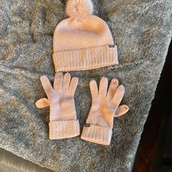 Victoria Secret Beanie And Gloves Matching 