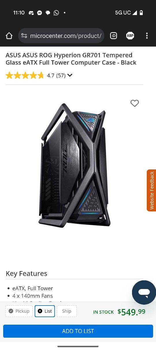 Rog Hyperion Case With Fans