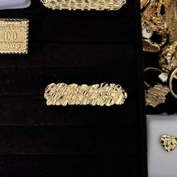 Gold 2 Finger Nugget Ring