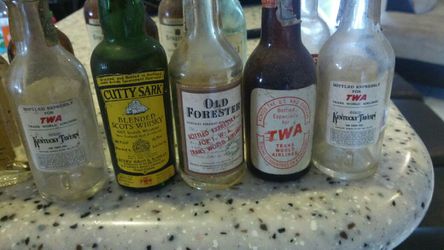 Vintage Airline mini liquor bottles
