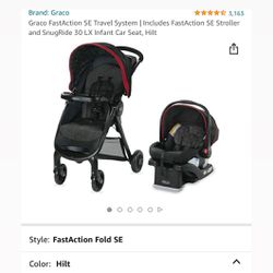 Graco FastAction SE Travel System | Includes FastAction SE Stroller & SnugRide 30 LX Infant Car Seat