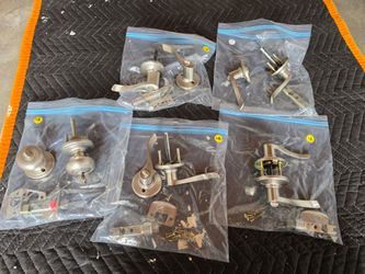 Five interior door knobs