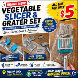 🔥 BRAND NEW VEGETABLE SLICER & GRATER SET