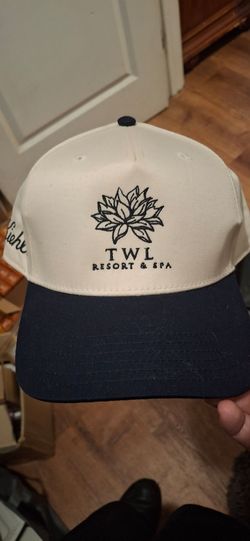 HBO The White Lotus TWL Resort & Spa Embroidered Snapback Hat – White/Navy