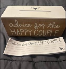 Advice for Happy couple box and note paper