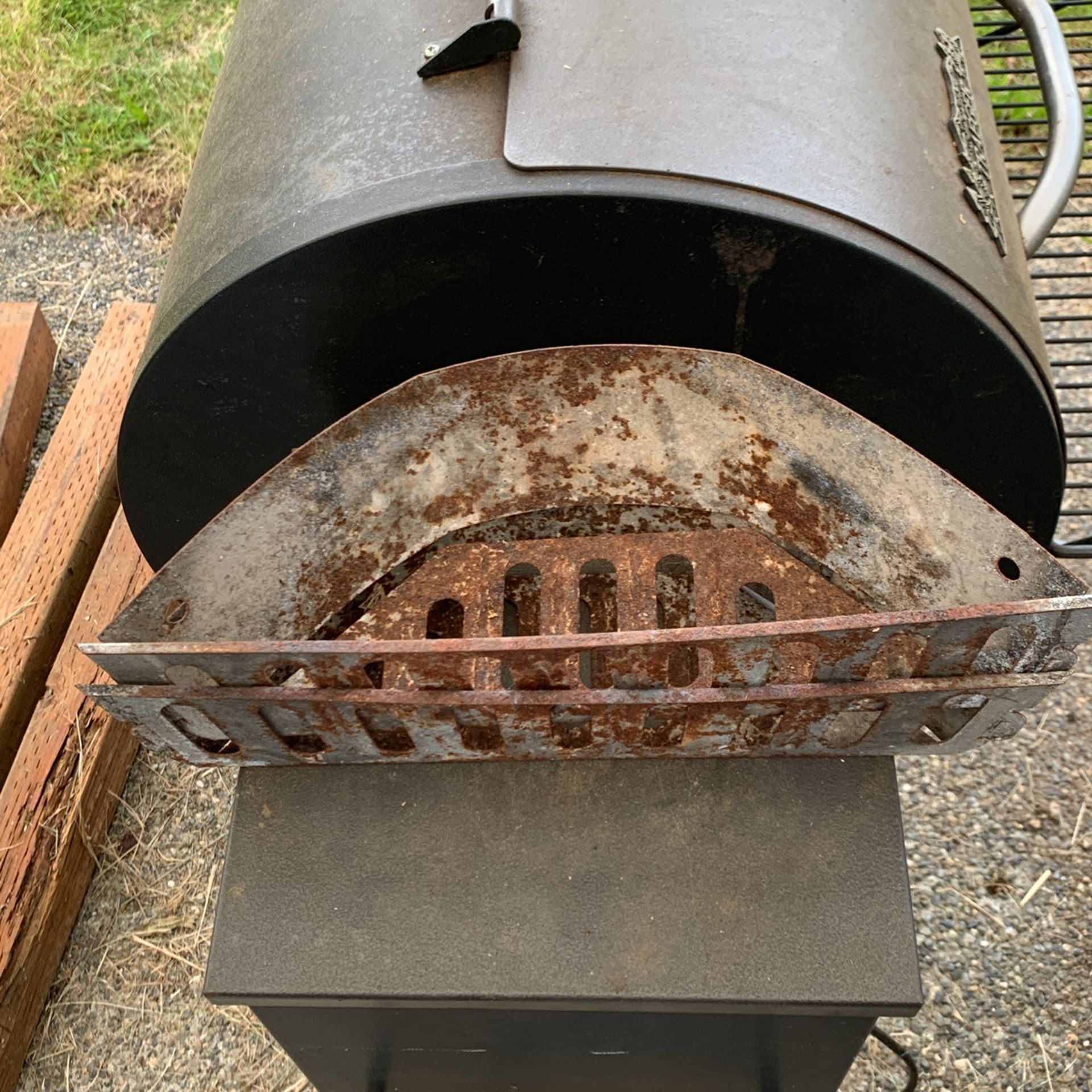 Used Pair Of Weber  Offset Charcoal Baskets