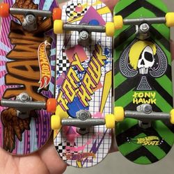 Teck Deck Fingerboard Lot. Three Complete Decks