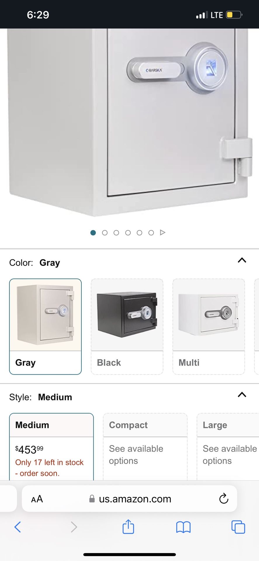 Barska Biometric Fireproof Safe