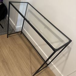 Glass Top Console Table