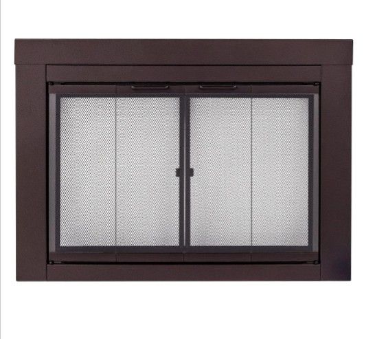 Pleasant Hearth Small Oil Rubbed Bronze Fireplace Doors