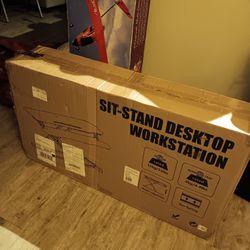 Conquer 240-SD02 Height Adjustable Standing Desk Monitor Riser Workstation