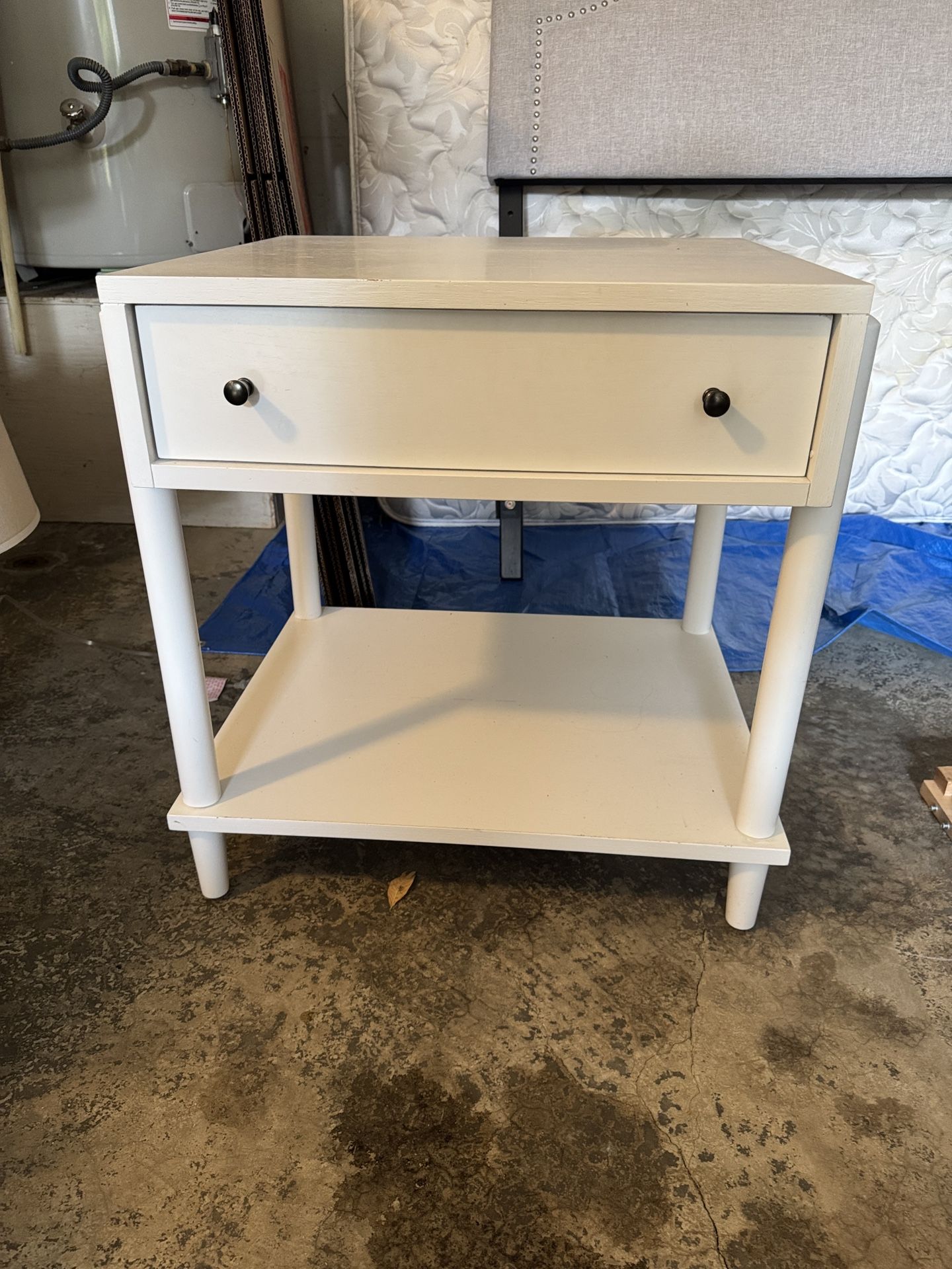 Crate And Barrel White Bedside Table