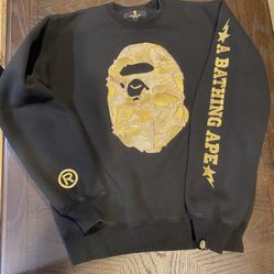 Bape Sweatshirt Limited Edition Gold Series Size M
