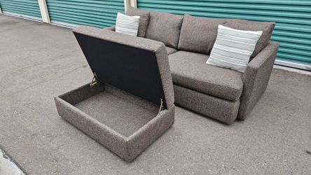 FREE DELIVERY!!! Crate & Barrel "Lounge" Sofa + Ottoman GRAY ($3.2K + Retail...60% OFF!!!)