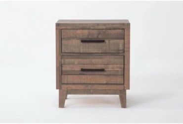 Set of 2 Living Spaces Nightstands – Dark Wood – Excellent Condition