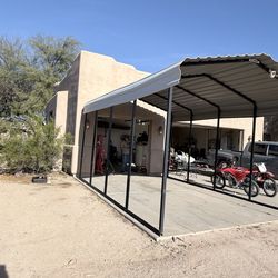 Arrow 12 ft. x 20 ft. Carport, Eggshell