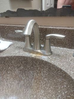 Moen Brushed Nickel Bathroom Faucet
