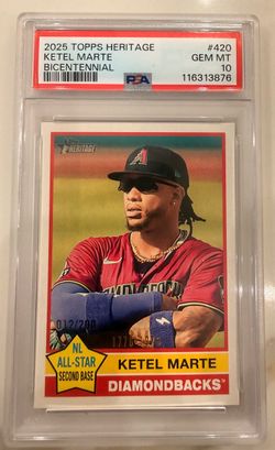 2025 topps heritage ketel marte 012/(contact info removed)-1976 Gem PSA-10 All Star Rare