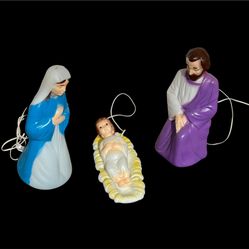 Lighted Nativity Blow Mold Set (3pc) – Mary, Joseph & Baby Jesus – 17” – Christmas