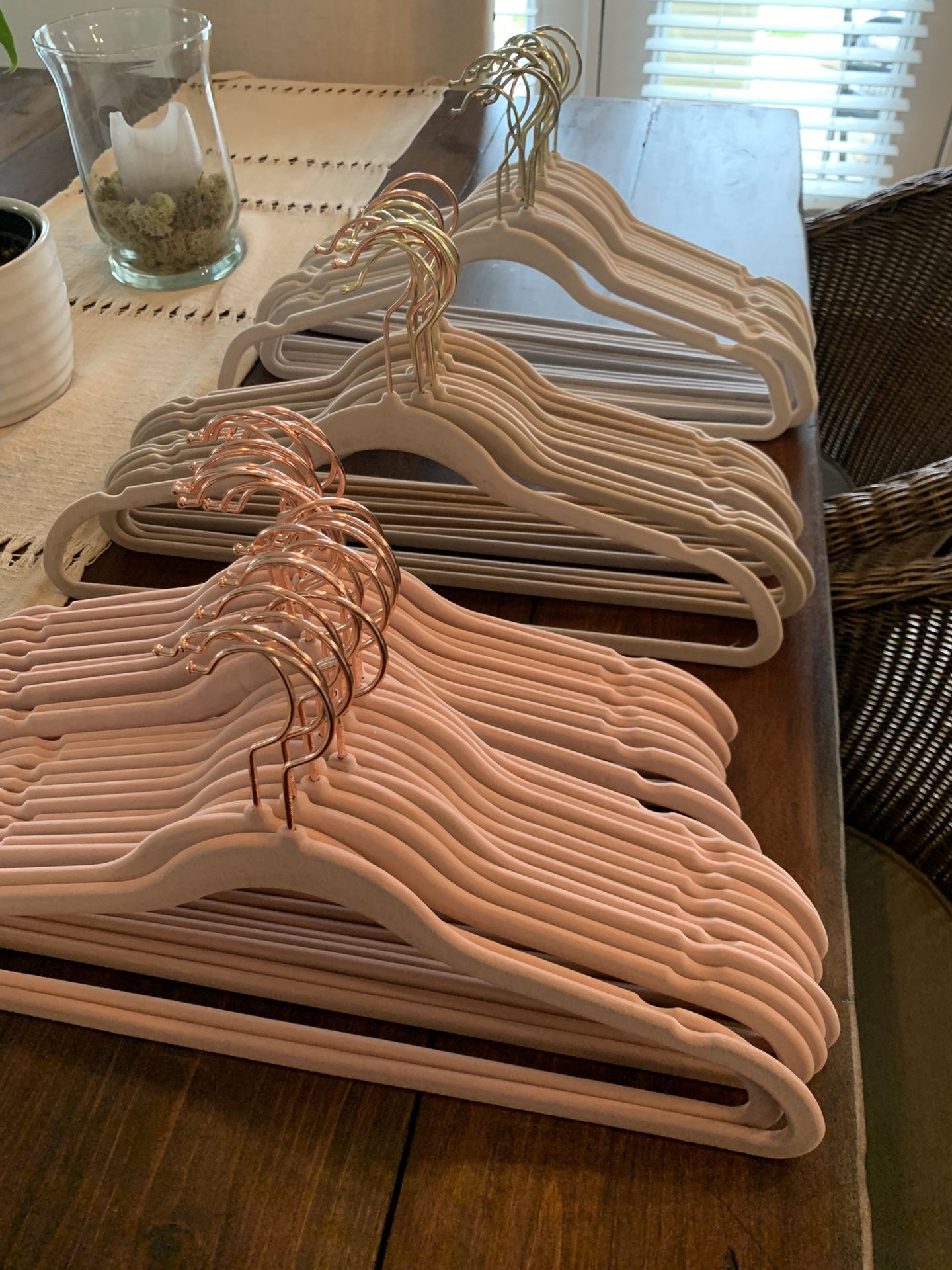 Velvet covered Clothes Hangers for Organization