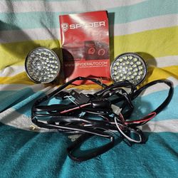 Set Of Spyder Headlights/Diameter 4"/Perfect For a Golf Cart