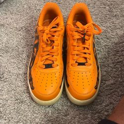 Orange Skeleton Halloween Air Force 1