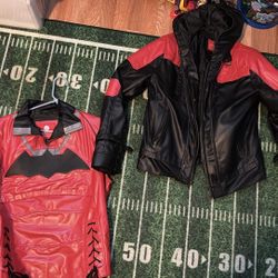 Imitation Leather Batman Red Hood Cosplay Set
