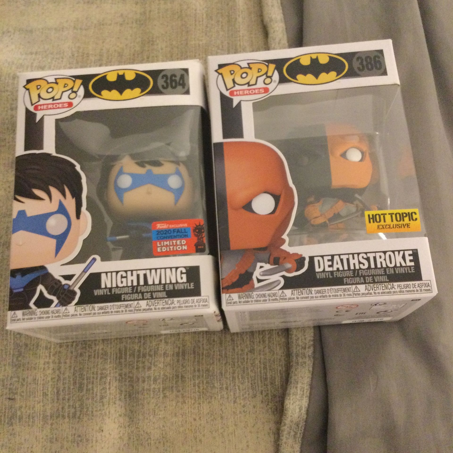 Funko Pop  Batman   Nightwing  DeathStroke   Serious  Offer  Only   No Trades Or  No Cash  App To My Email  