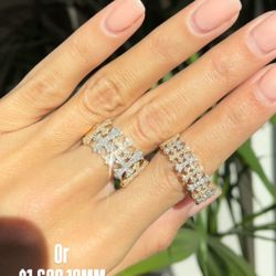 14K 8MM Natural Diamonds Cross Ring 