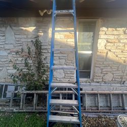 2 Werner Fiber Glass Ladders One 6ft One 8ft