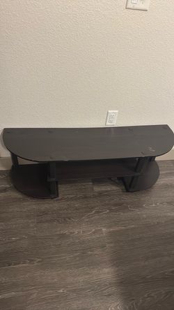 Dark Brown TV Stand with Lower Shelf