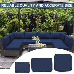Outdoor Cushions for Patio Furniture Replacement, Patio Furniture Cushions, Deep Seat Patio Cushions, Patio Seat Cushions for Outdoor Sectional (Navy 
