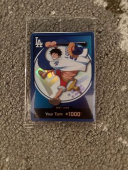 One Piece x Dodgers Monkey D Luffy DON Card Promo