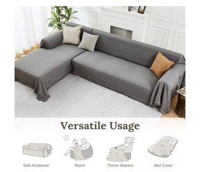 Sectional Couch Covers 2 Pieces L Shaped Sofa Cover for Sectional Couch L Shape Washable XL
