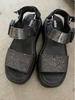 Melissa women’s jelly sparkly black sandals
