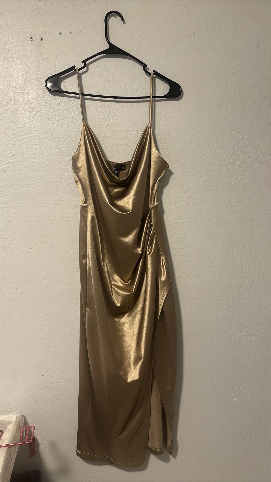 Gold Satin Dress