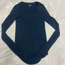 Women's Blue Long Sleeve Top
