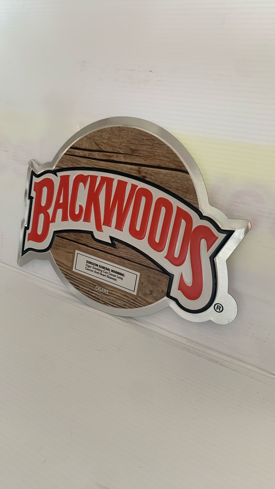 Metal backwoods Sign