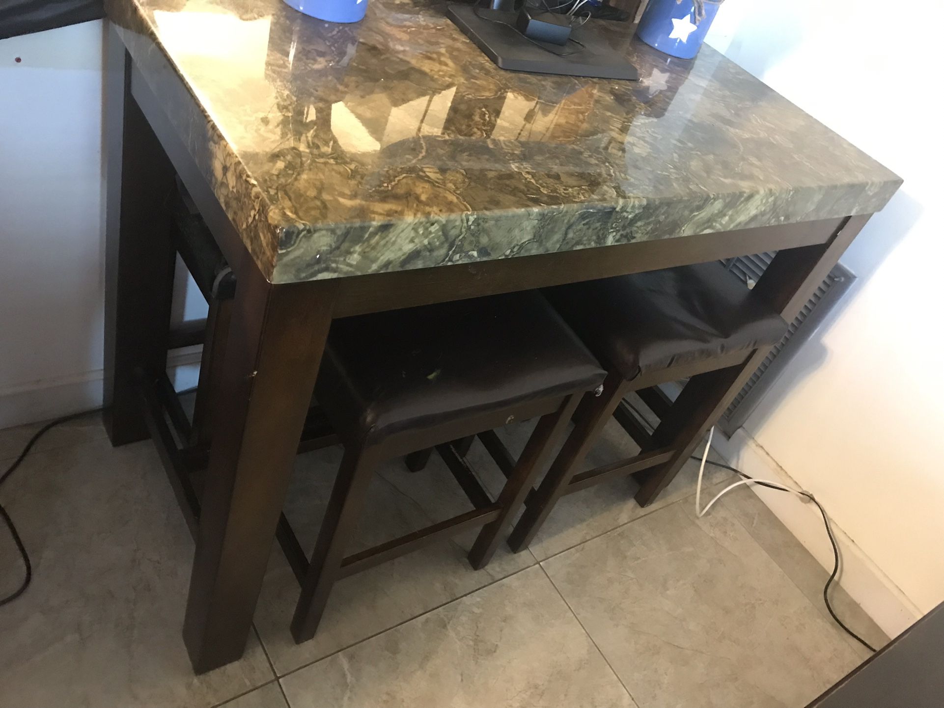 High Table And 4 Chairs