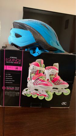 Rollerblades and helmet