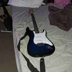 Electric Guitar With Strap