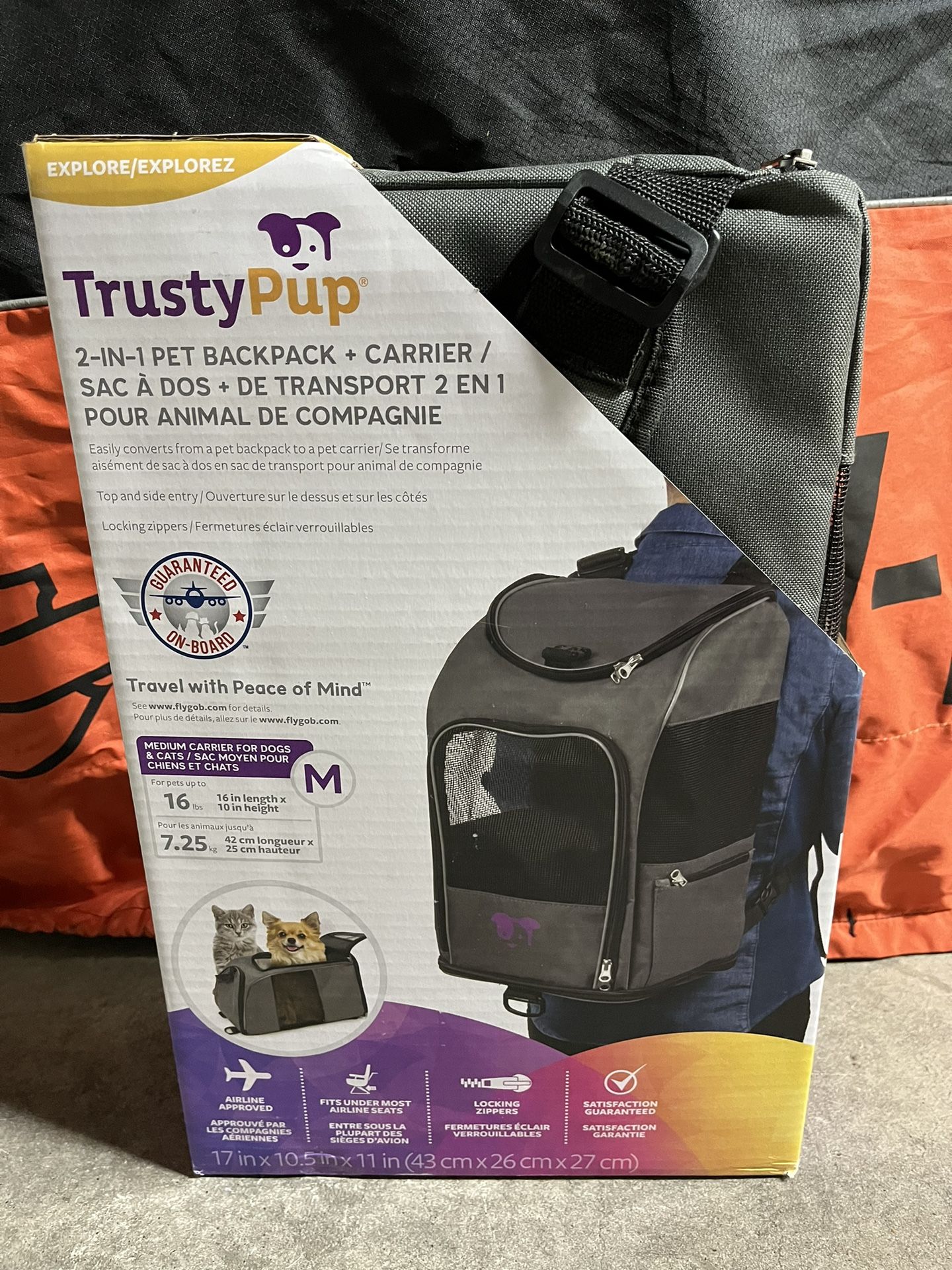 2 In 1 Pet Backpack/Carrier
