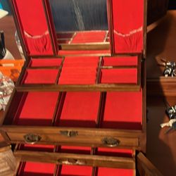 Hand Carved Antique Asian Jewelry Box