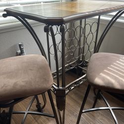 Bistro style table and chairs
