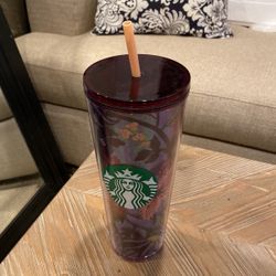New Starbucks Sparkle Floral Tumbler