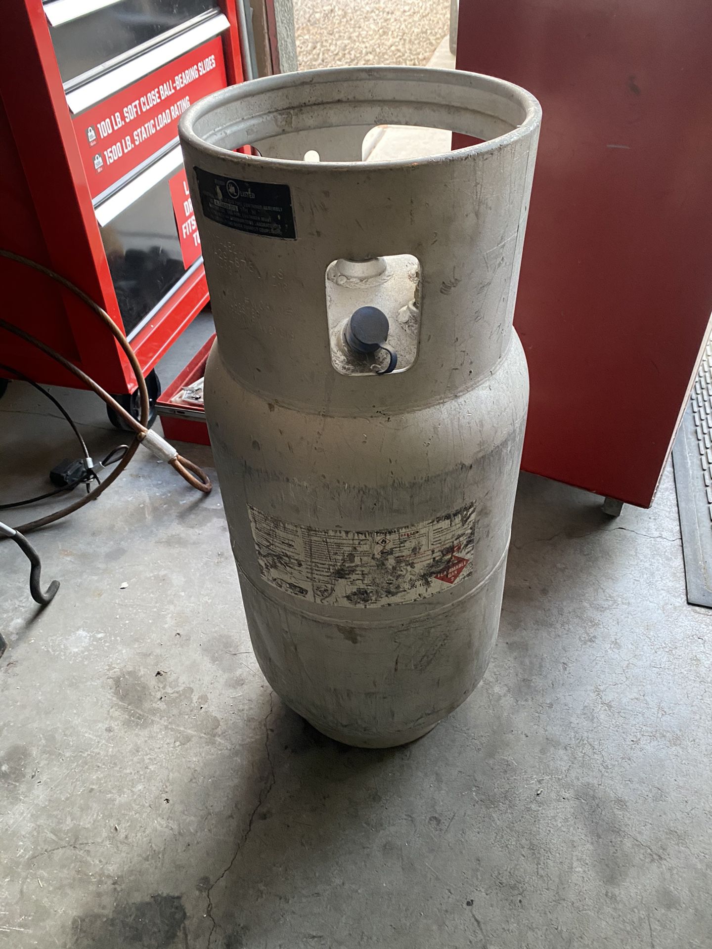 Forklift’s gas tank $100