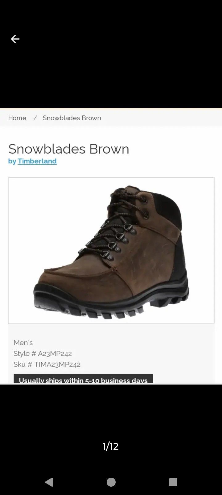 TIMBERLAND SNOWBLADES BROWN..... CHECK OUT MY PAGE FOR MORE ITEMS