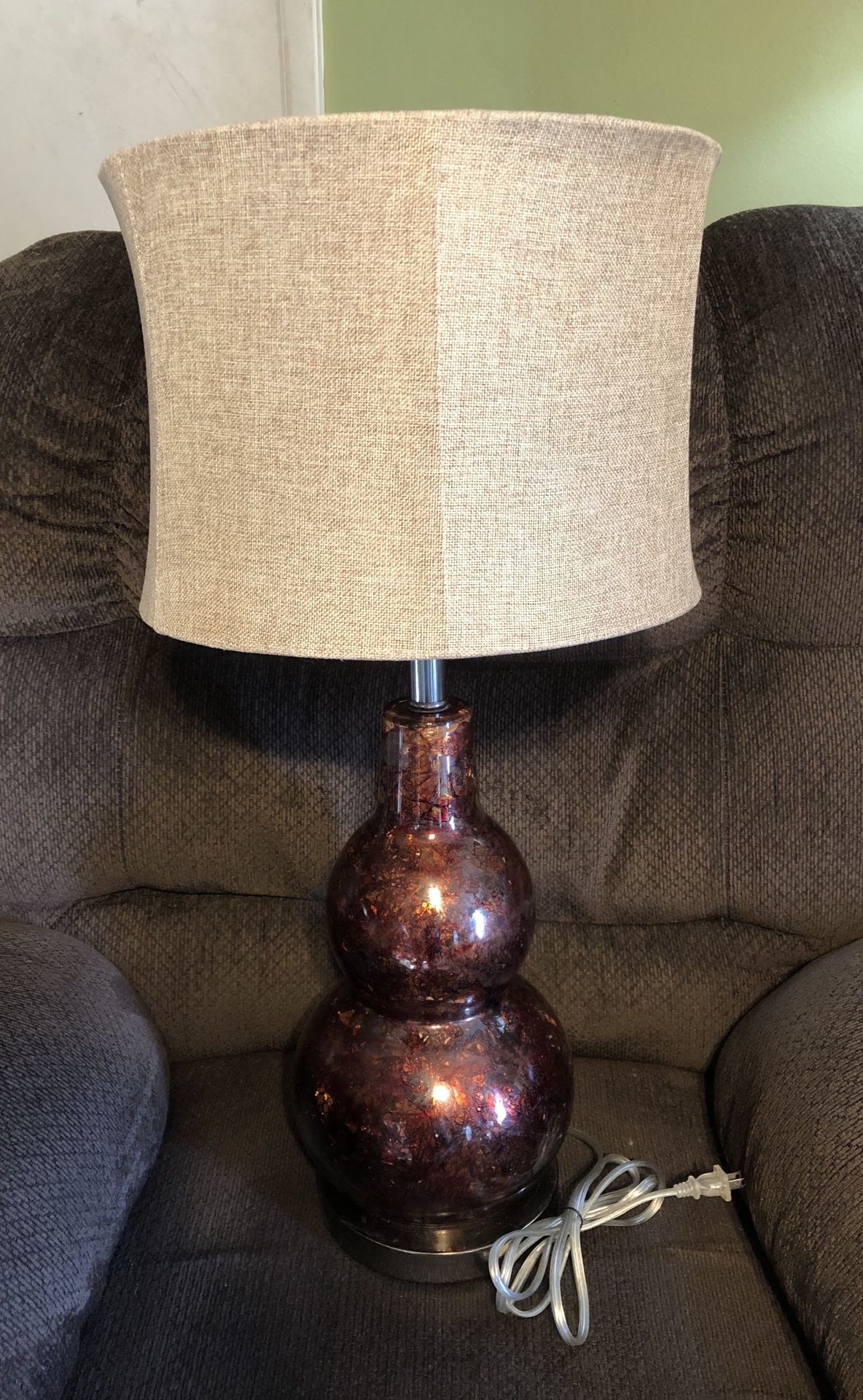 Glass copper lamp
