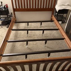 Wood Queen Sleigh Bed Frame
